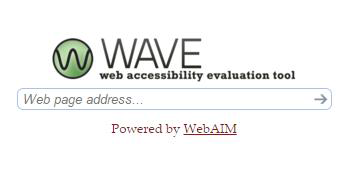 WAVE 온라인 무료 평가 도구 초기화면