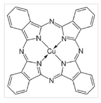 Phthalocyainne Blue의 화학구조