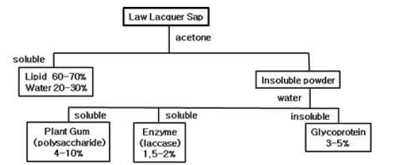 Separation of law lacquer.