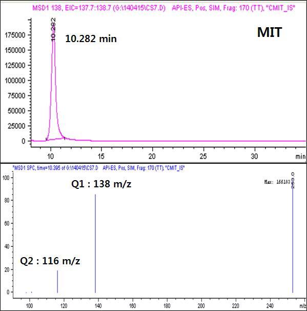 MIT의 EIC 및 질량스펙트럼
