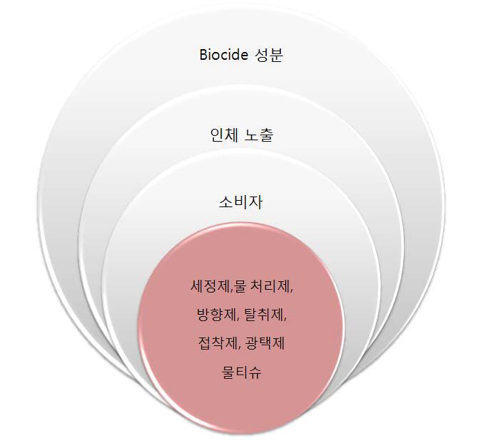 바이오사이드 유효성분의 단계별 노출평가 지침의 제품 범위