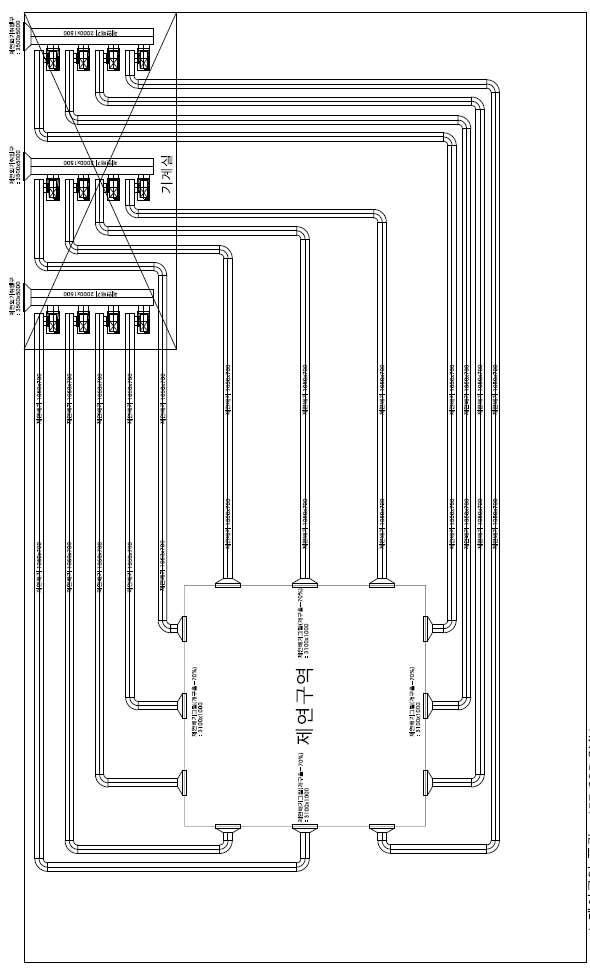 기계배연 시스템 평면도 (Case 3)