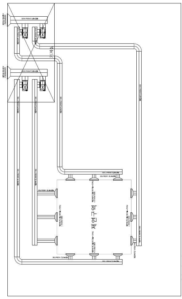 기계배연 시스템 평면도 (Case 4)