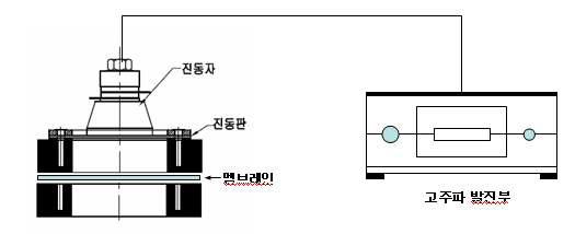 초음파를 적용 정삼투막 장치 개요도