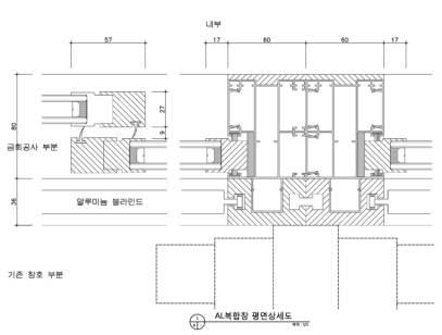 선정안의 설치 개념도 (중간부 평면도)