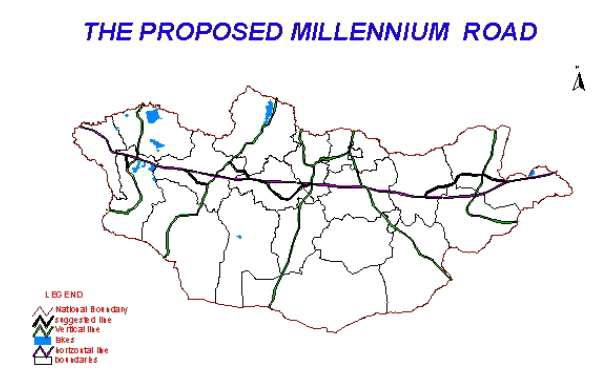 몽골의 밀레니엄 도로 건설 계획