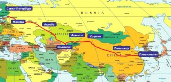 서유럽-서중국 국제운송 고속도로 건설계획