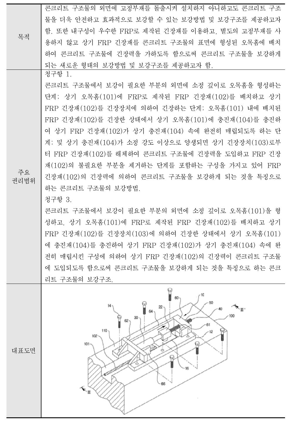 평가대상특허 1의 기술내용 및 청구범위