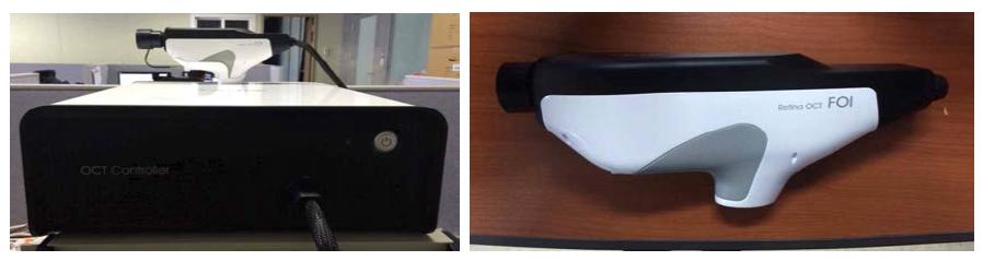 5차년도에 개발한 망막 이미징용 hand-held probe OCT 시제품 사진