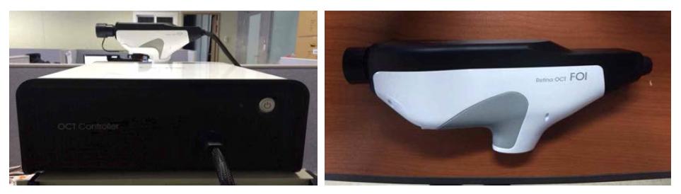5차년도에 개발한 망막 이미징용 hand-held probe OCT 시제품 사진