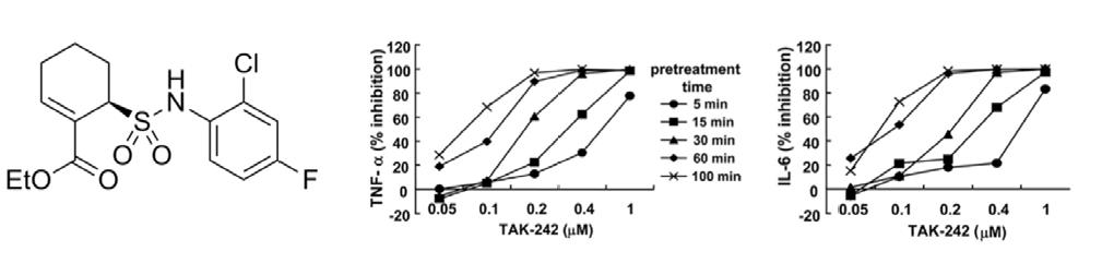 TAK-242가 LPS에 의해 유도되는 cytokine들에 미치는 영향