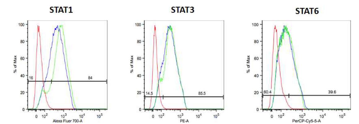 STAT1, STAT 3, STAT 6 분자들이 제대혈 유래 MDSC에서 발현됨을 관찰함