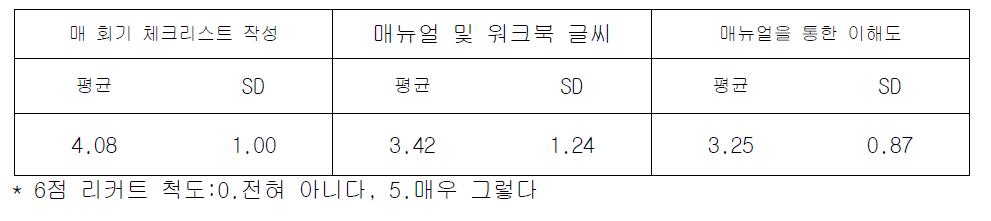 개입 프로그램 전체 평가