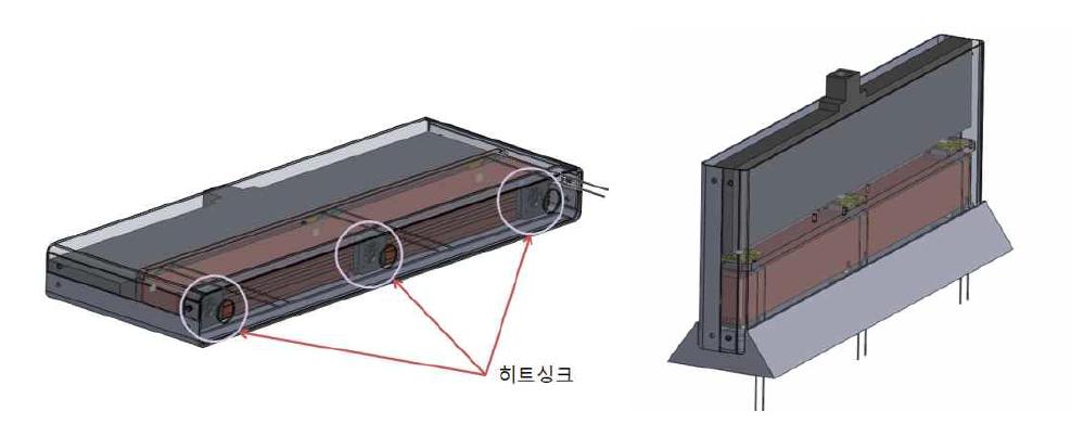 (좌) 외장형광원 하부 (우) 스텐드 + 외장형 광원