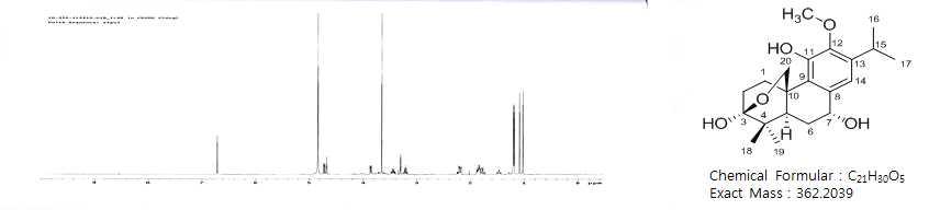 Compound 5의 1H-NMR 및 구조