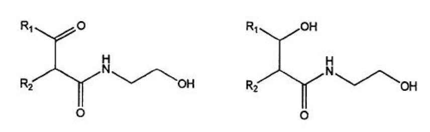 (주)네오팜이 권리를 보유하고 있는 long chain fatty acid ethanolamine 화합물의 구조