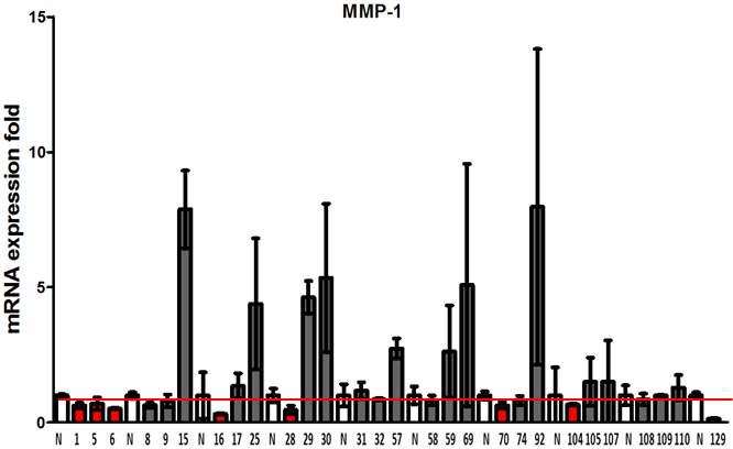 Reducing effects of food extracts on MMP-1 expression in fibroblast