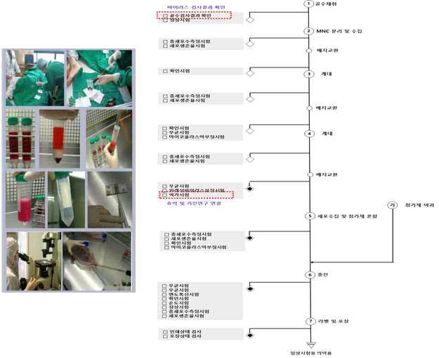 다계통 위축증 줄기세포치료제의 제조공정도
