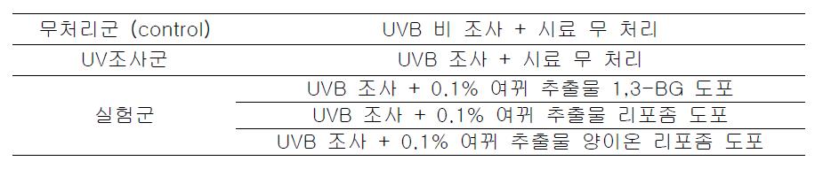 UV 조사 및 시스템 처리에 따른 분류