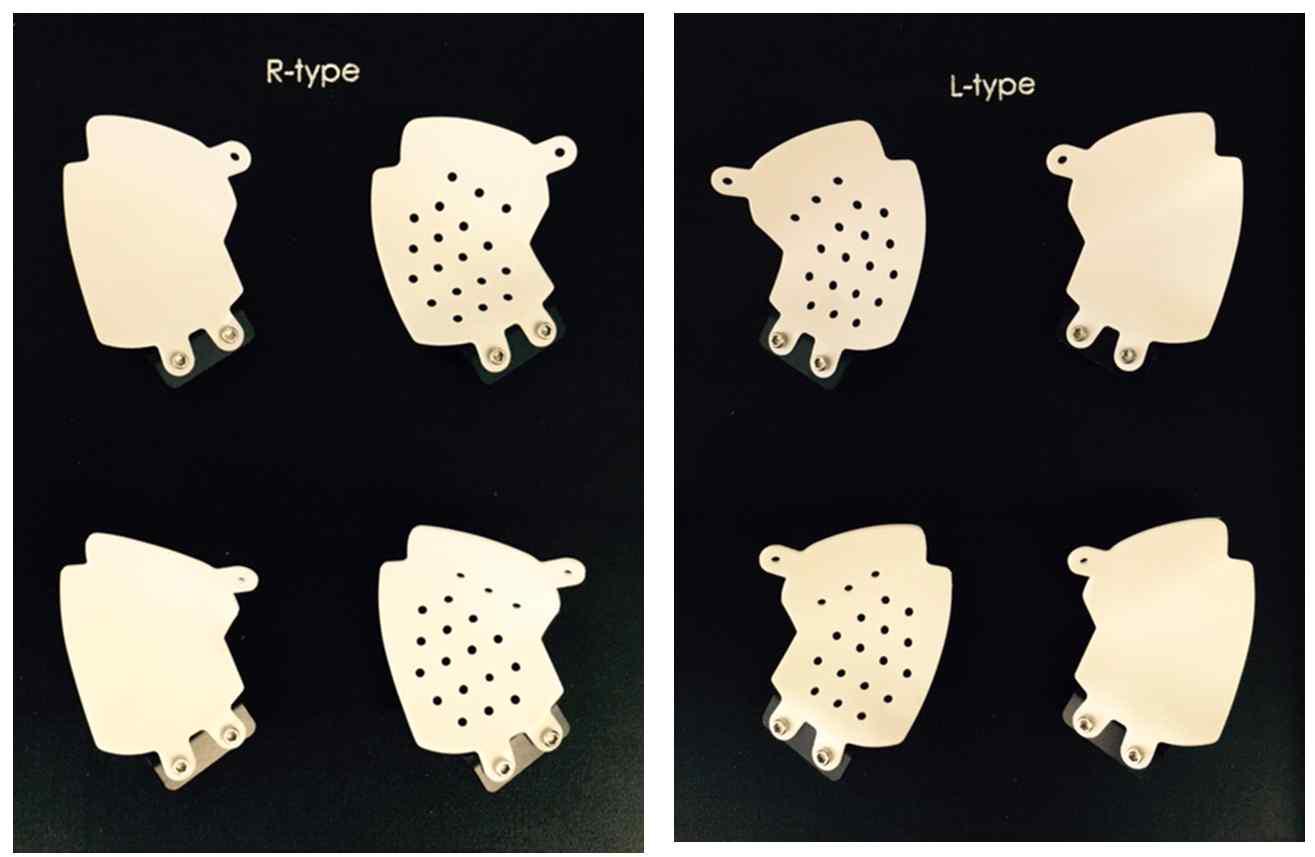 Biocomposite 재질의 안와용 3D 메쉬 플레이트 시제품 이미지