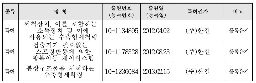 당사 지식재산권 현황