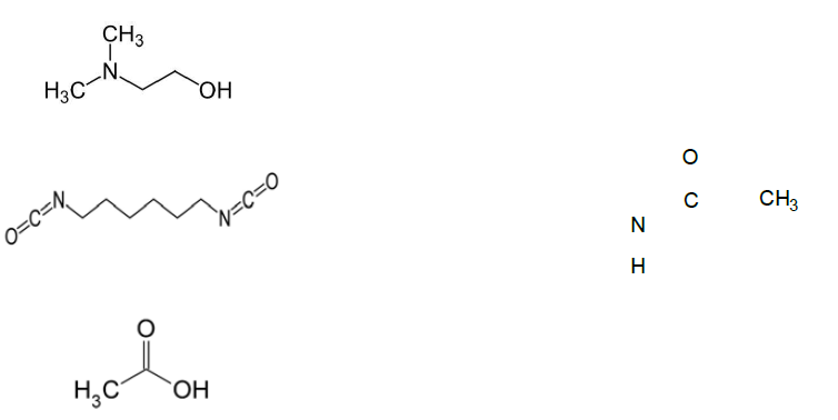 DMEA+HDI+Acetic acid 합성경로