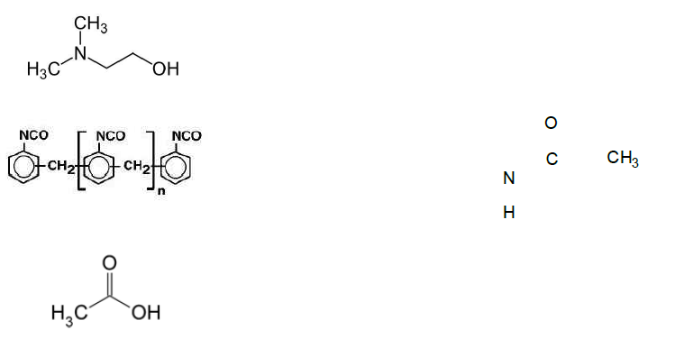 DMEA+C-MDI+Acetic acid 합성경로