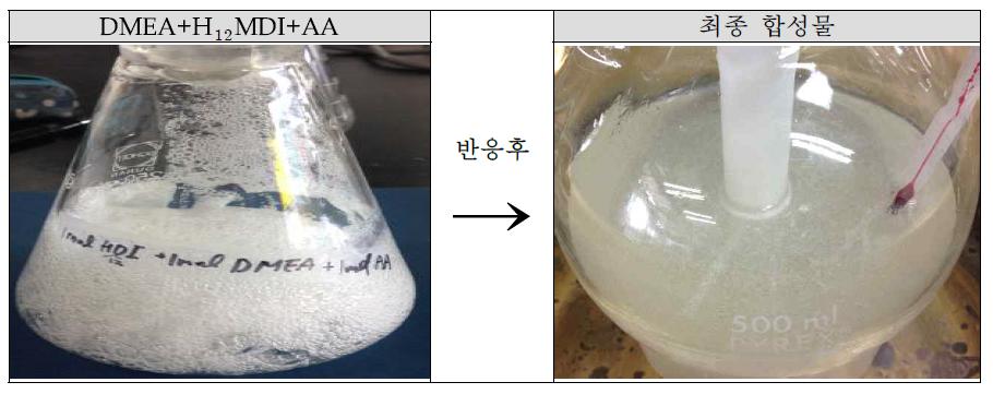 DMEA-HMDI-Acetic acid 합성