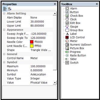 Properties 와 Toolbox 창