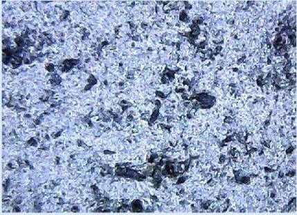 Ni-Cr 표면 : 전자현미경 X500배율 CVD 후 산화층의 확산