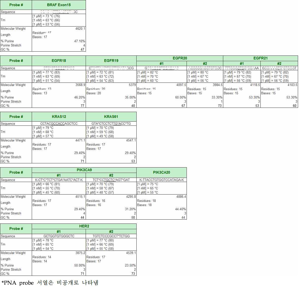 PNA probe 디자인 및 합성