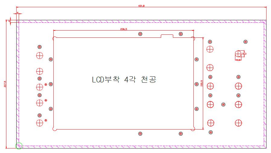 장비전면판넬 설계도