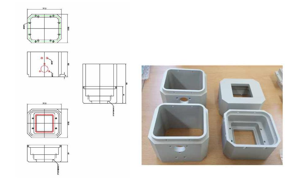 센서 모듈용 하우징 도면 및 제작품