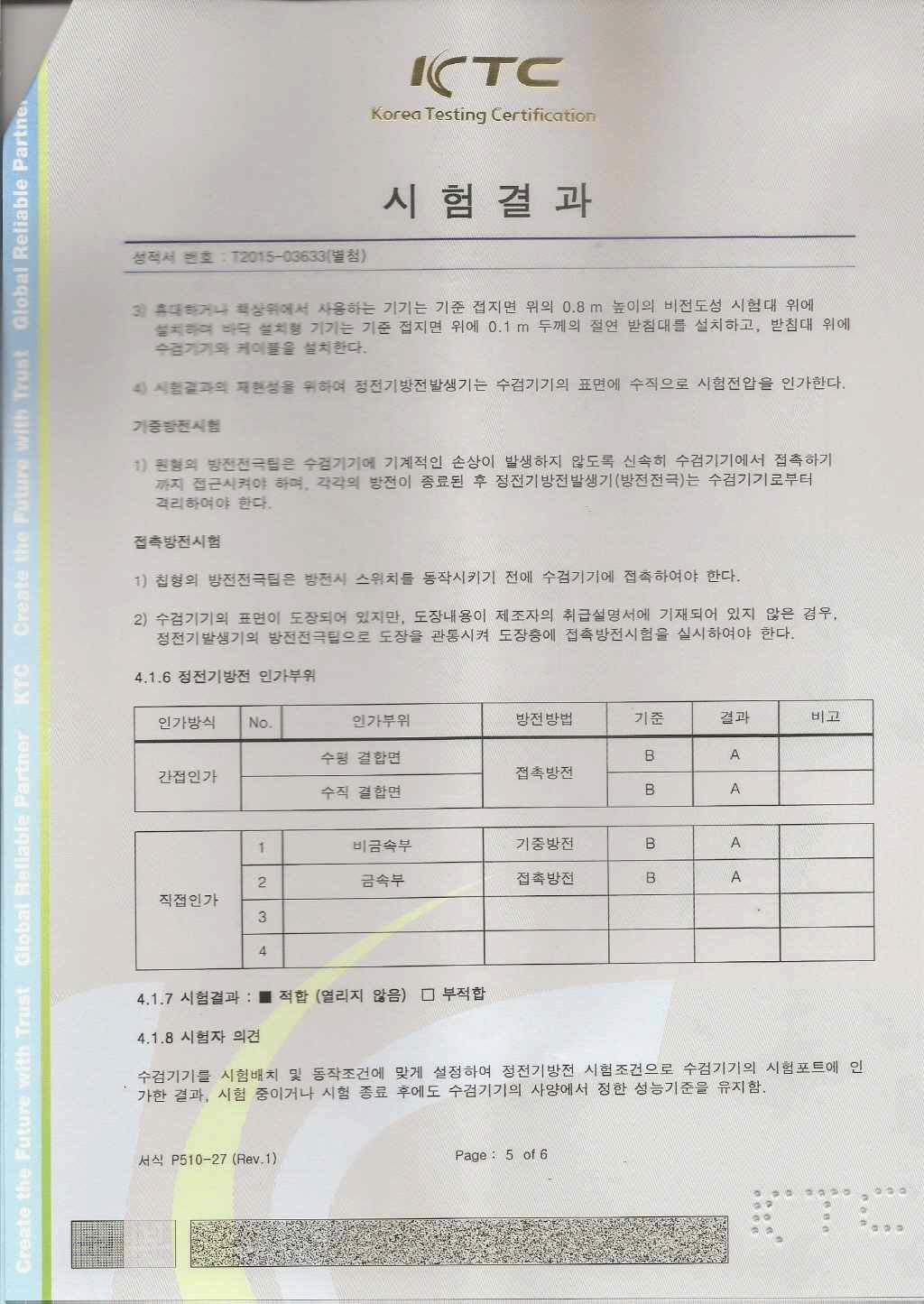 시험 결과