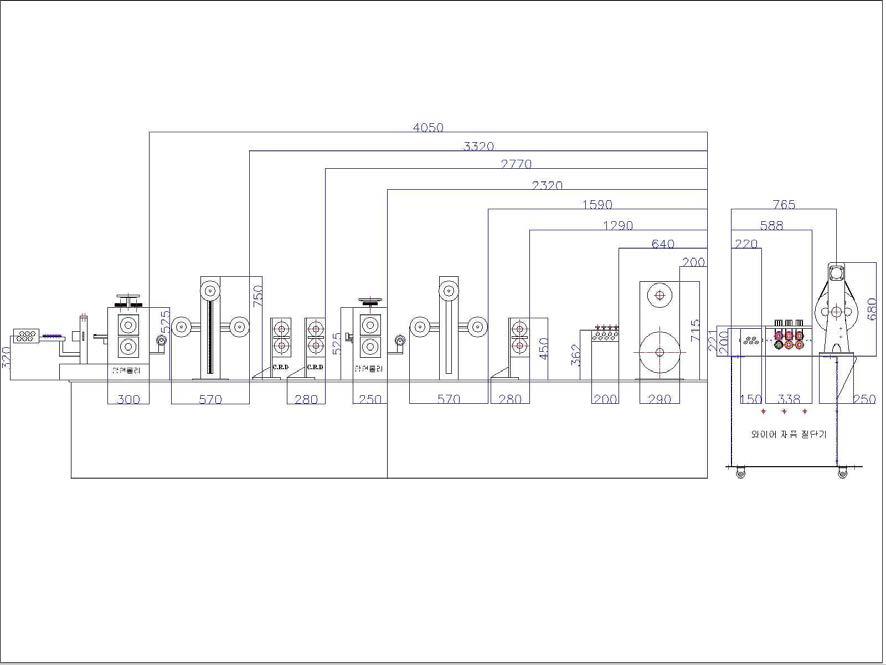 이형 선재 자동 제조 및 커팅장치 Lay-out
