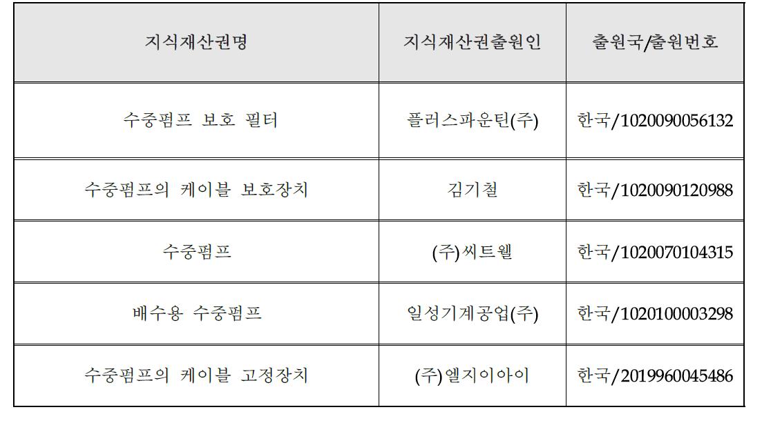 국내외 관련지식재산권 현황