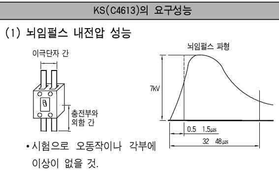 뇌 임펄스 내전압특성 검사방법