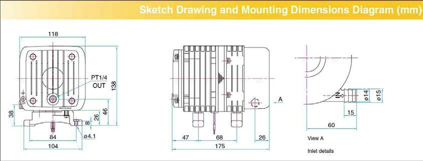 Vacuum Pump Dimension