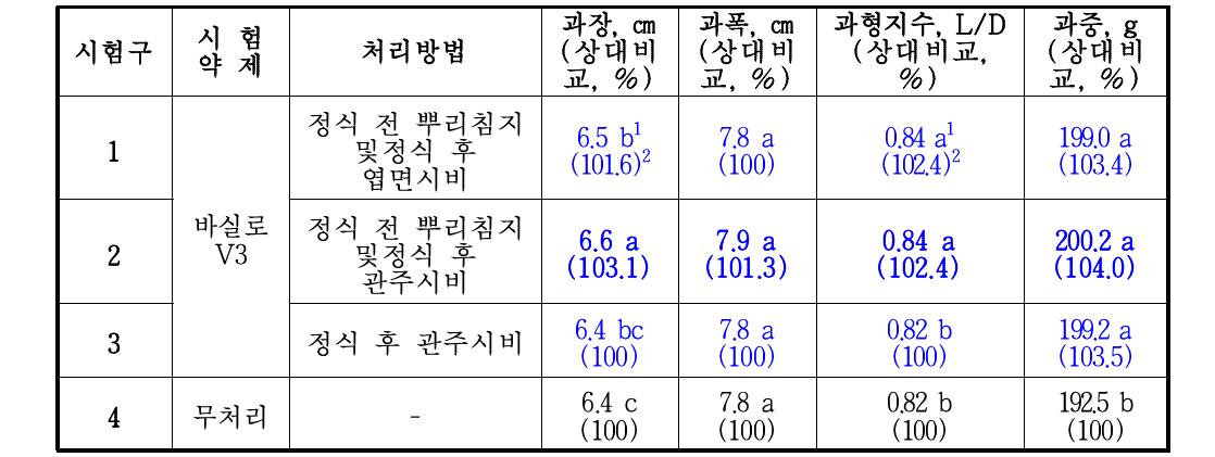 한국생물안전성 연구소 토마토 생육 시험의 조사 결과 4