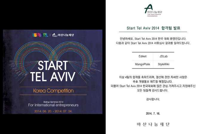 START TEL AVIV 결선진출