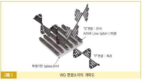 WGP 편광소자의 개략도