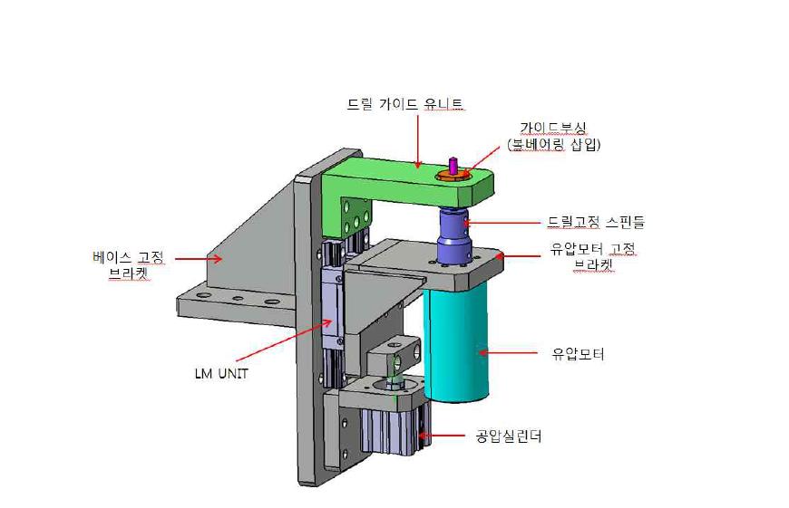 하부홀 유압모터 유니트 3D 설계 형상