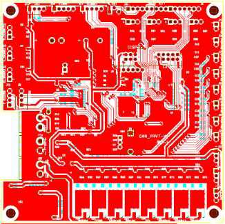 변경된 통합 메인콘트롤러 PCB 보드레이아웃(Bot.면)