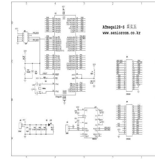 ATmega128 보드 회로도