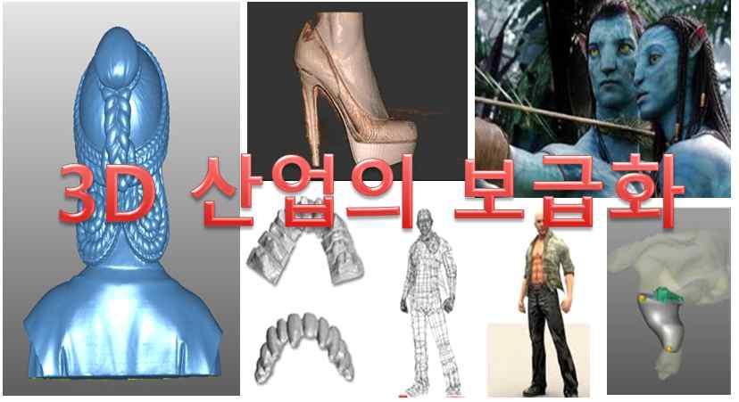 여러 분야에서의 3D 산업의 보급화