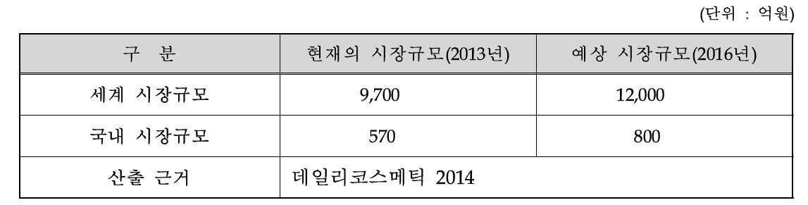 국내·외 시장 규모