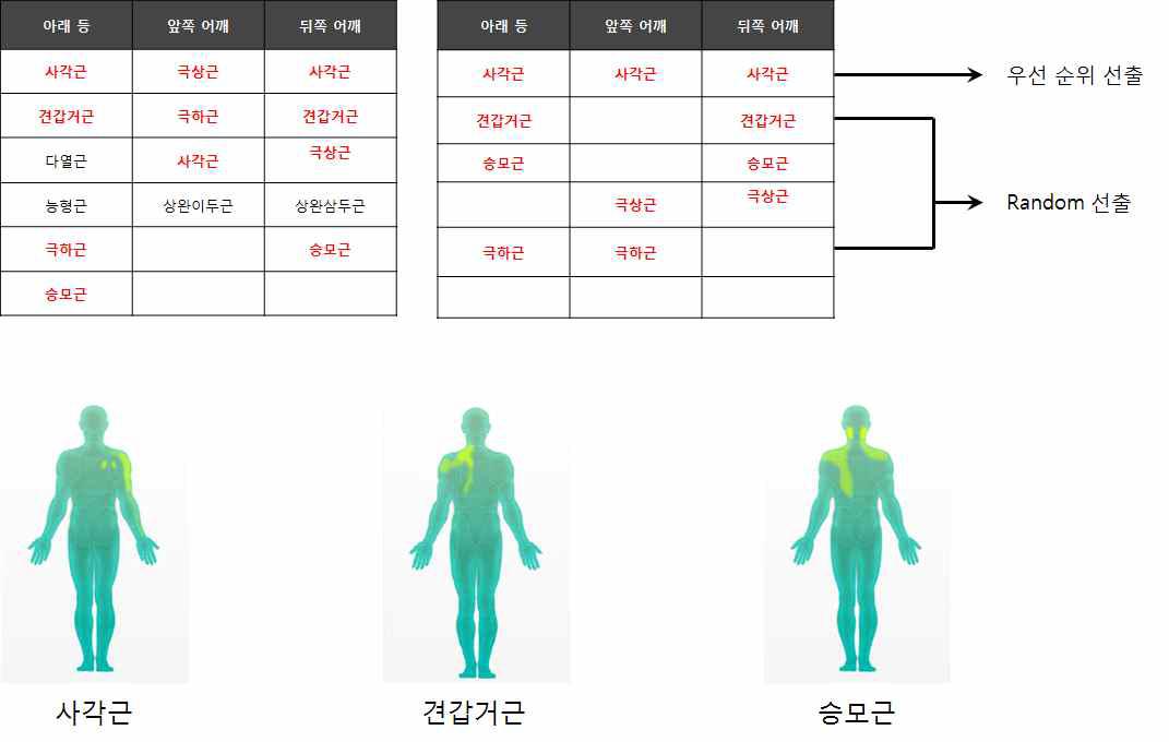 우선순위 선출 및 방사형 이미지