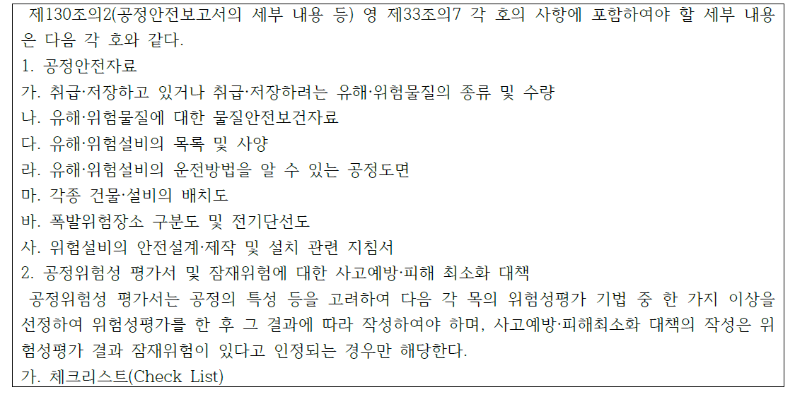 산업안전보건법 시행규칙 제 130조의 2내지 6