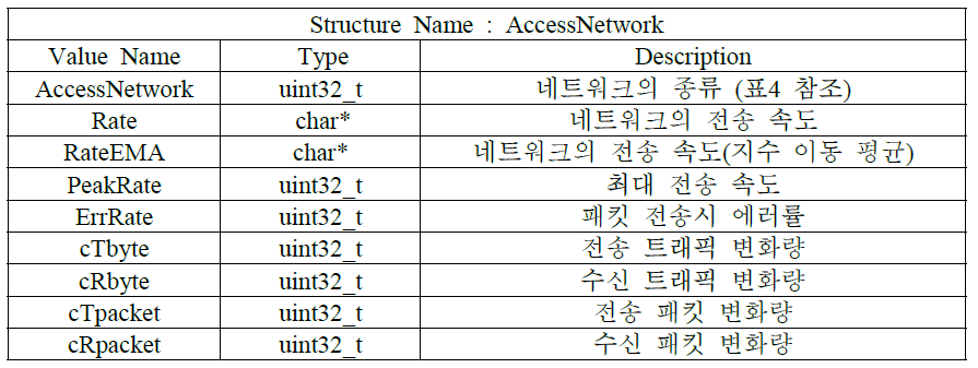 AccessNetwork 구조체