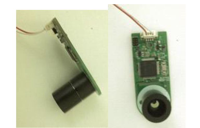 센서를 조립한 체온 측정용 PCB